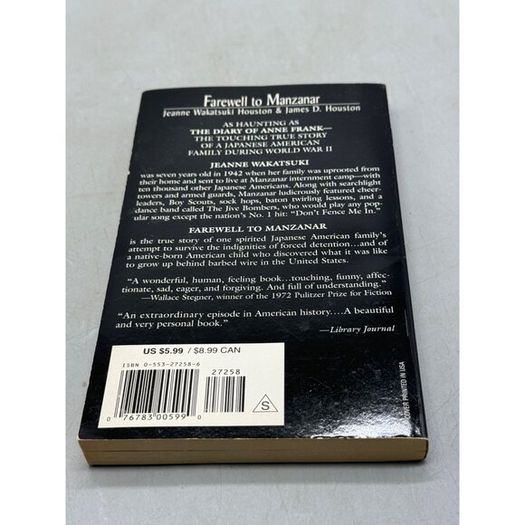 Farewell To Manzanar By Jeanne Wakatsuki Houston James D. Houston Paperback book - Picture 3 of 8